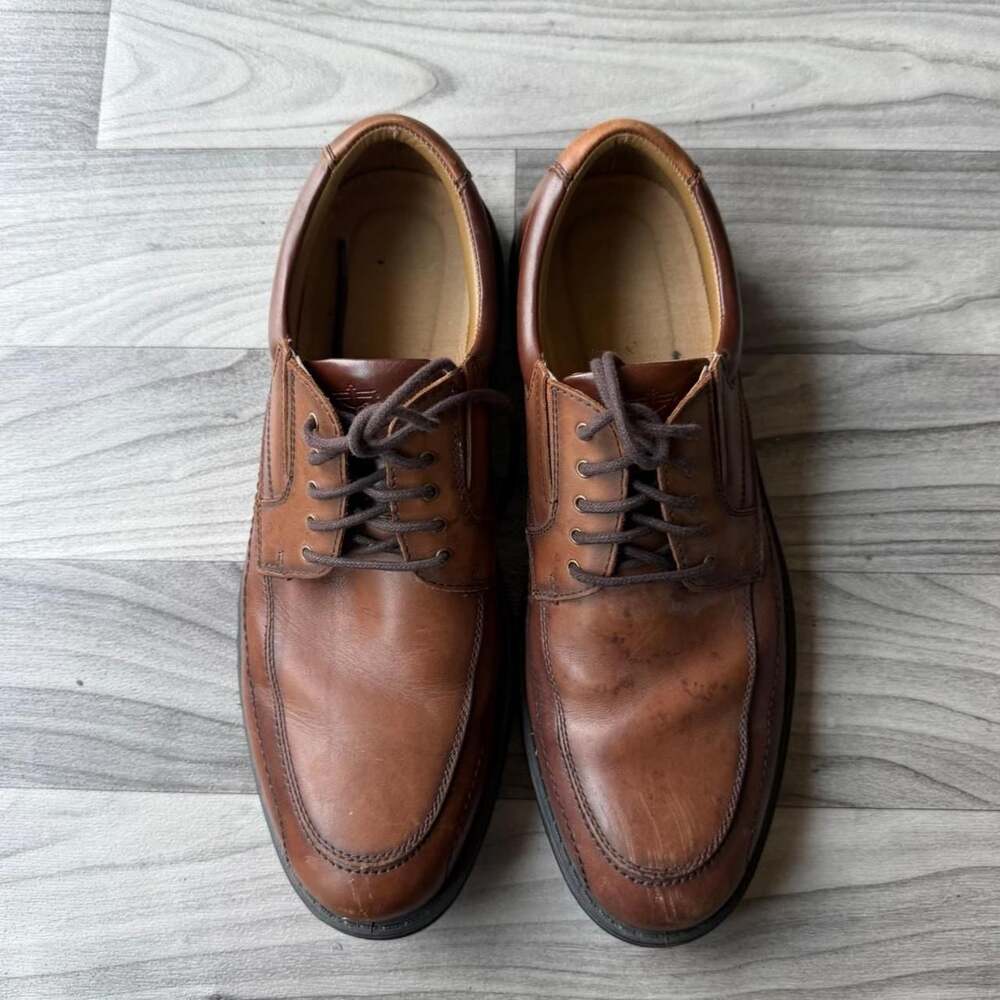 Dockers 90-32765 Brown Leather Oxford Dress Shoes Mens 12 - Picture 2 of 5